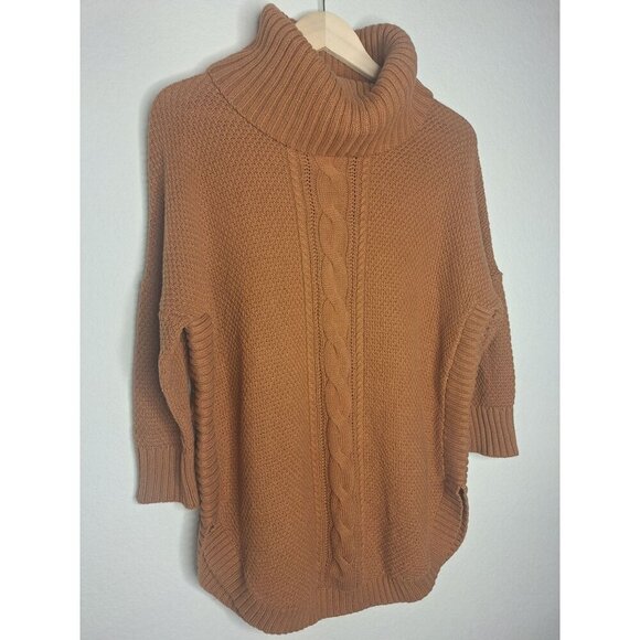 💙 Express Oversized Knit Turtleneck Sweater Size M - Picture 3 of 8